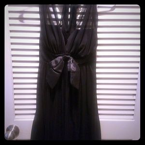 Black halter dress
